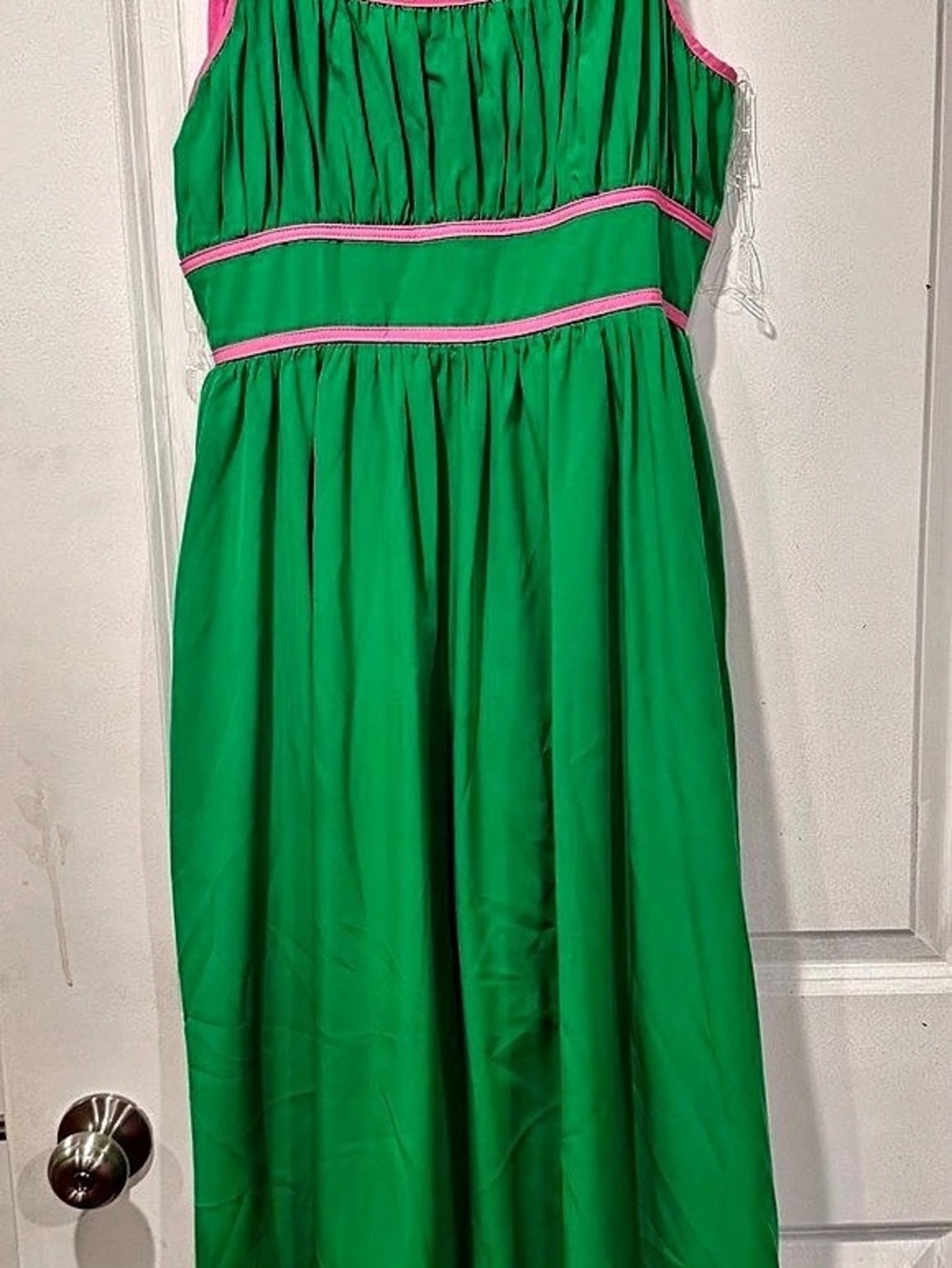 NWT Entro Green & Pink Maxi Dress